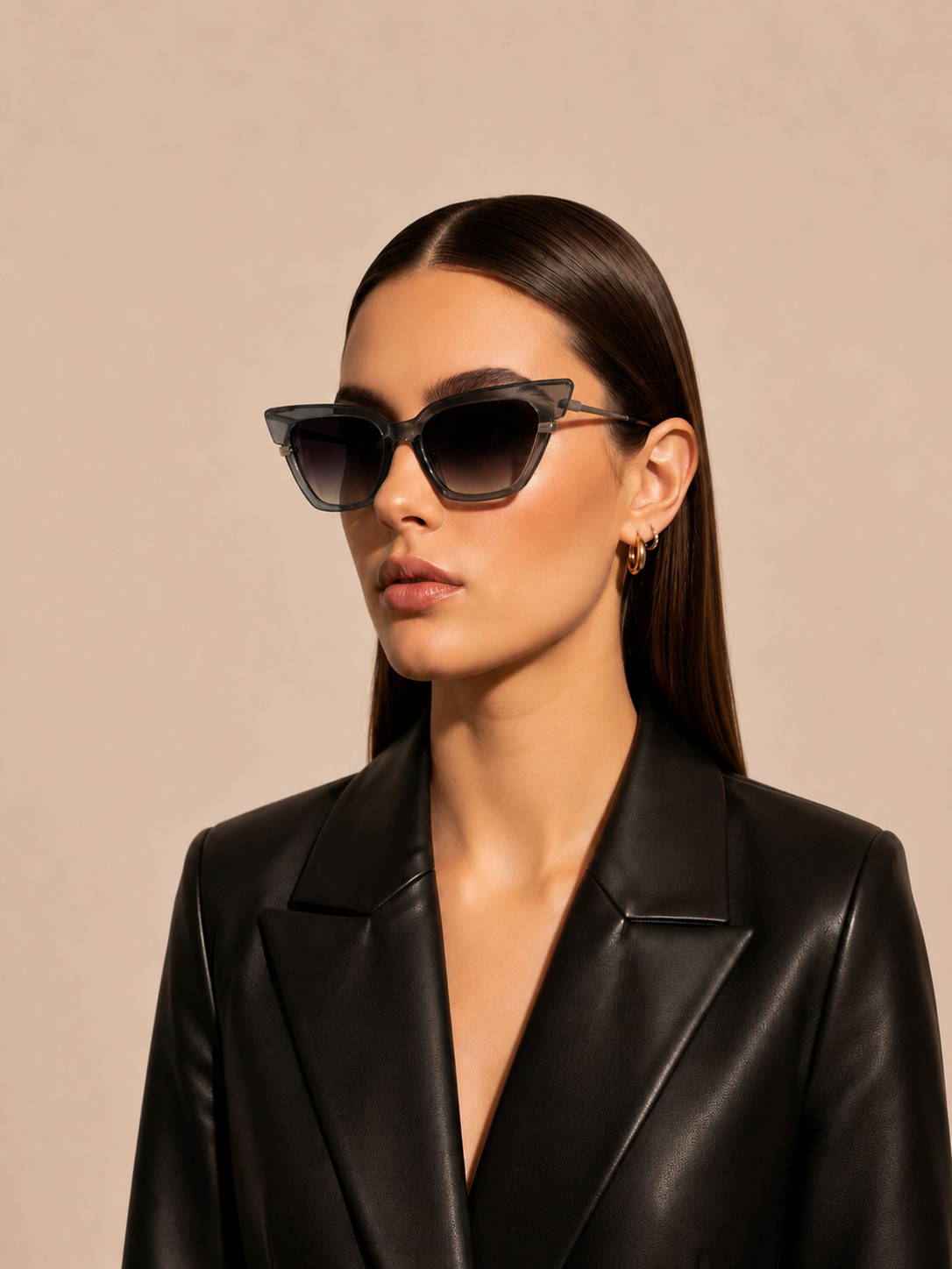 Blue Cat-Eye Sunglasses