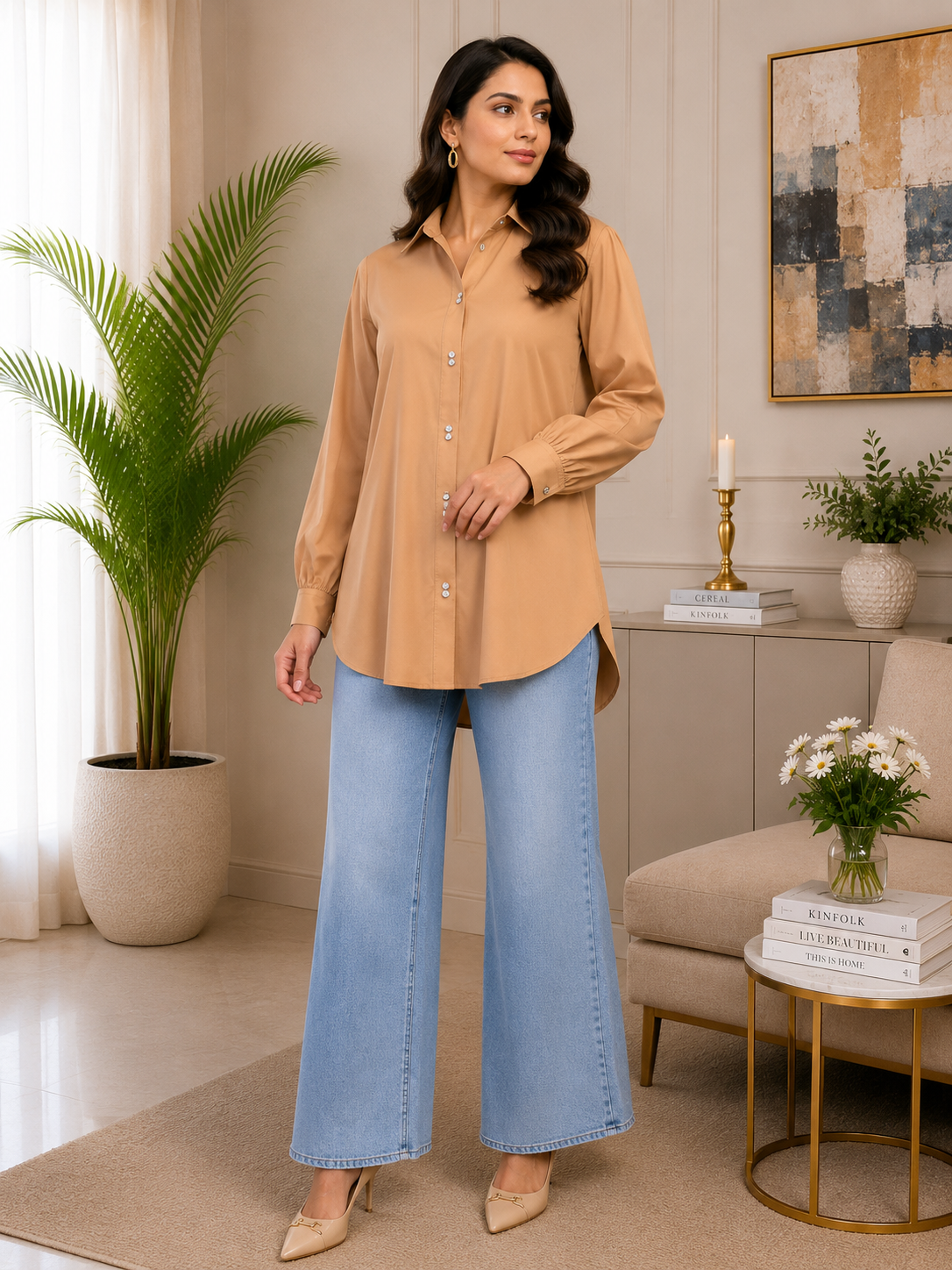 Camel Grace Top