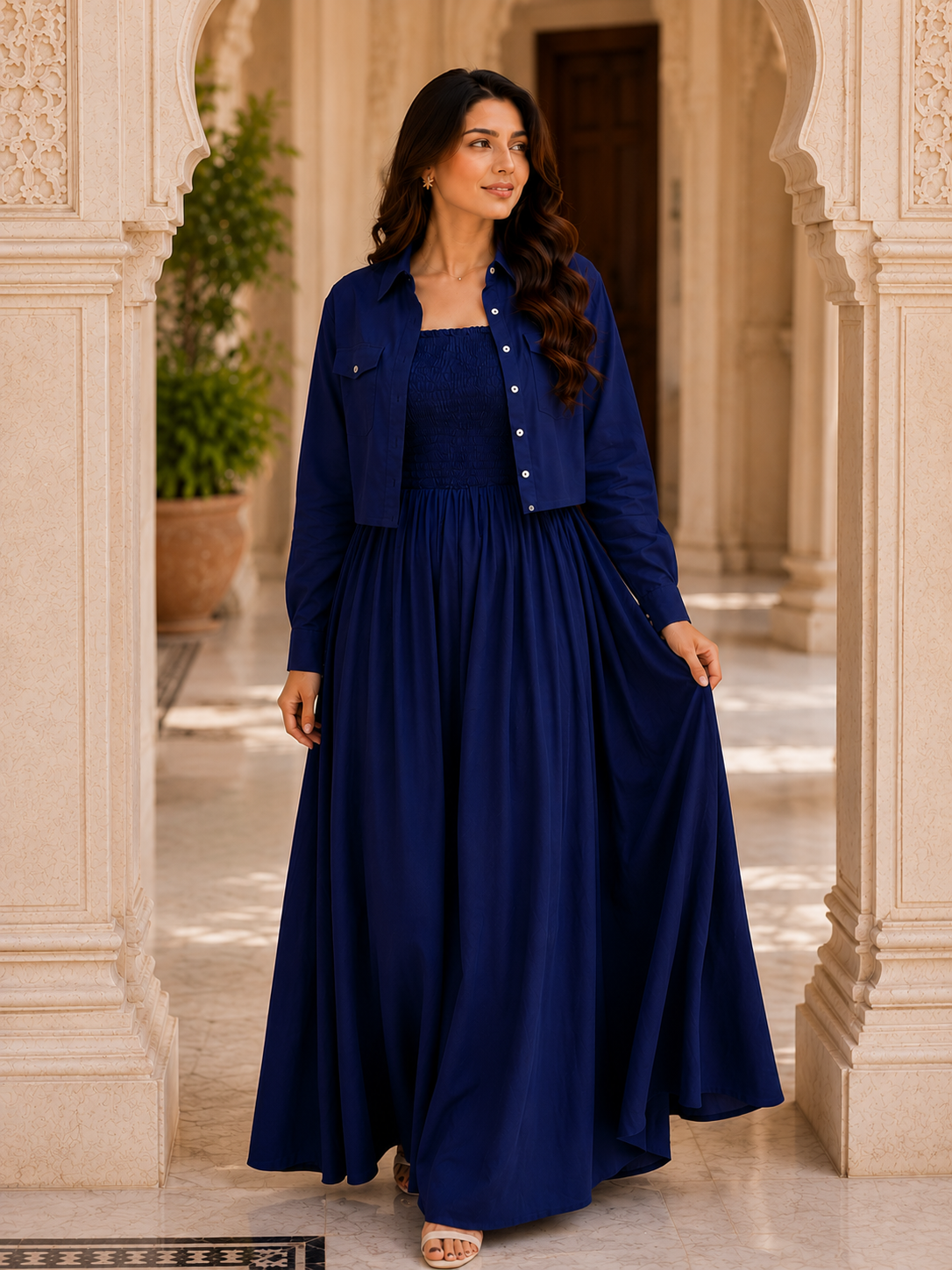 2 Pcs Jacket Button Maxi Royal Navy